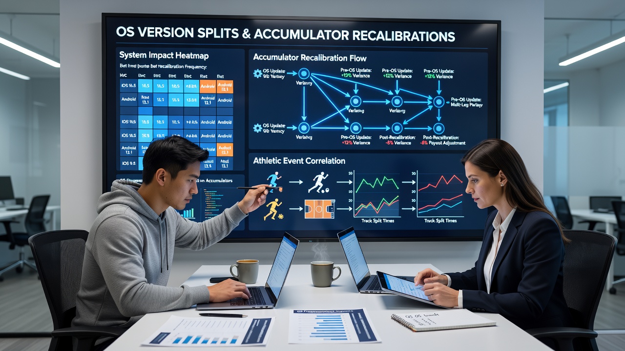 Athletics betting interface showing accumulator adjustments and bonus tracking across mobile platforms