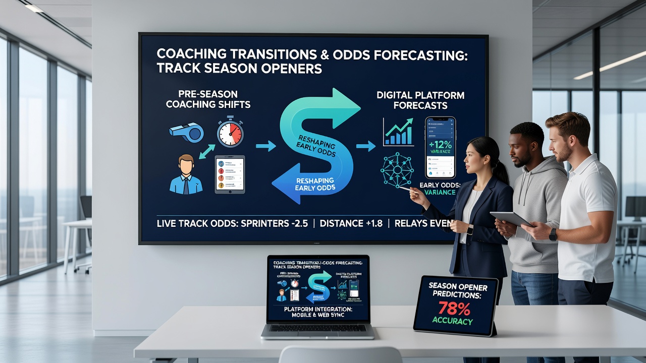 Digital betting interface showing updated athletics odds after coaching transition announcements