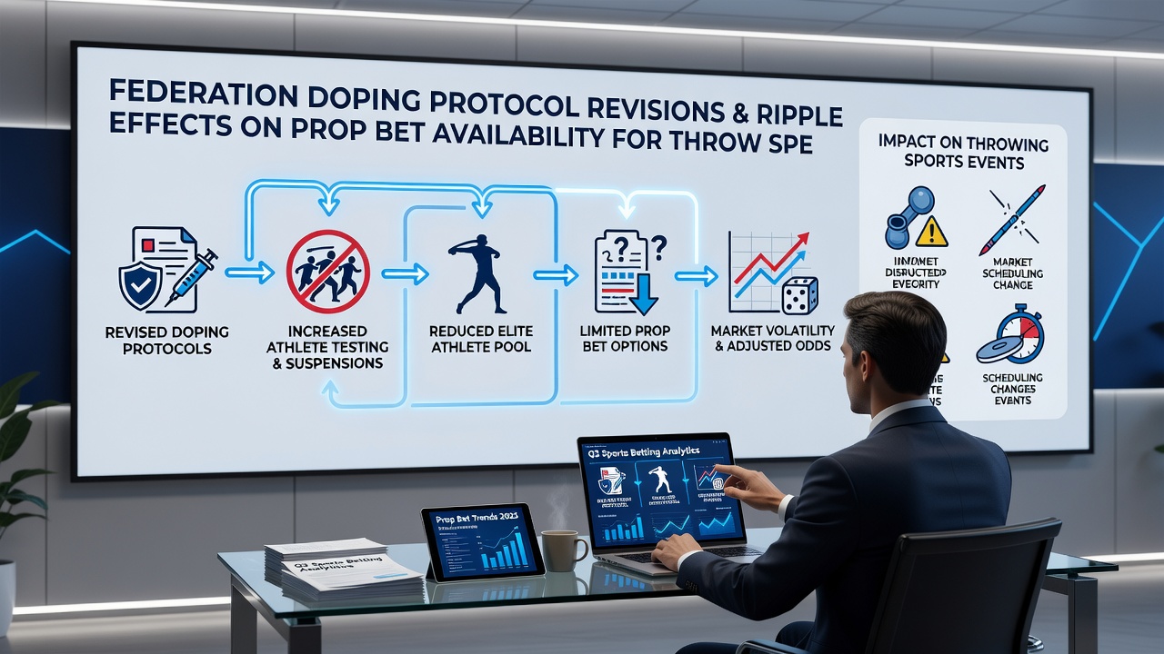 Throwing event athletes competing while betting platforms display adjusted prop bet lines
