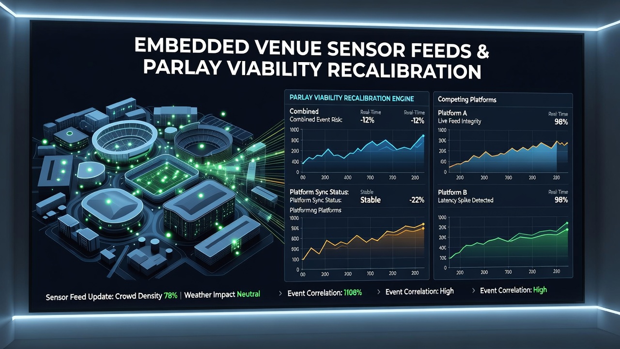 Venue sensor arrays embedded in track surfaces feeding real-time data during a combined events competition