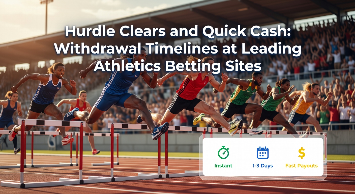 Dashboard screenshot of a leading betting site's withdrawal interface, showing options and processing times