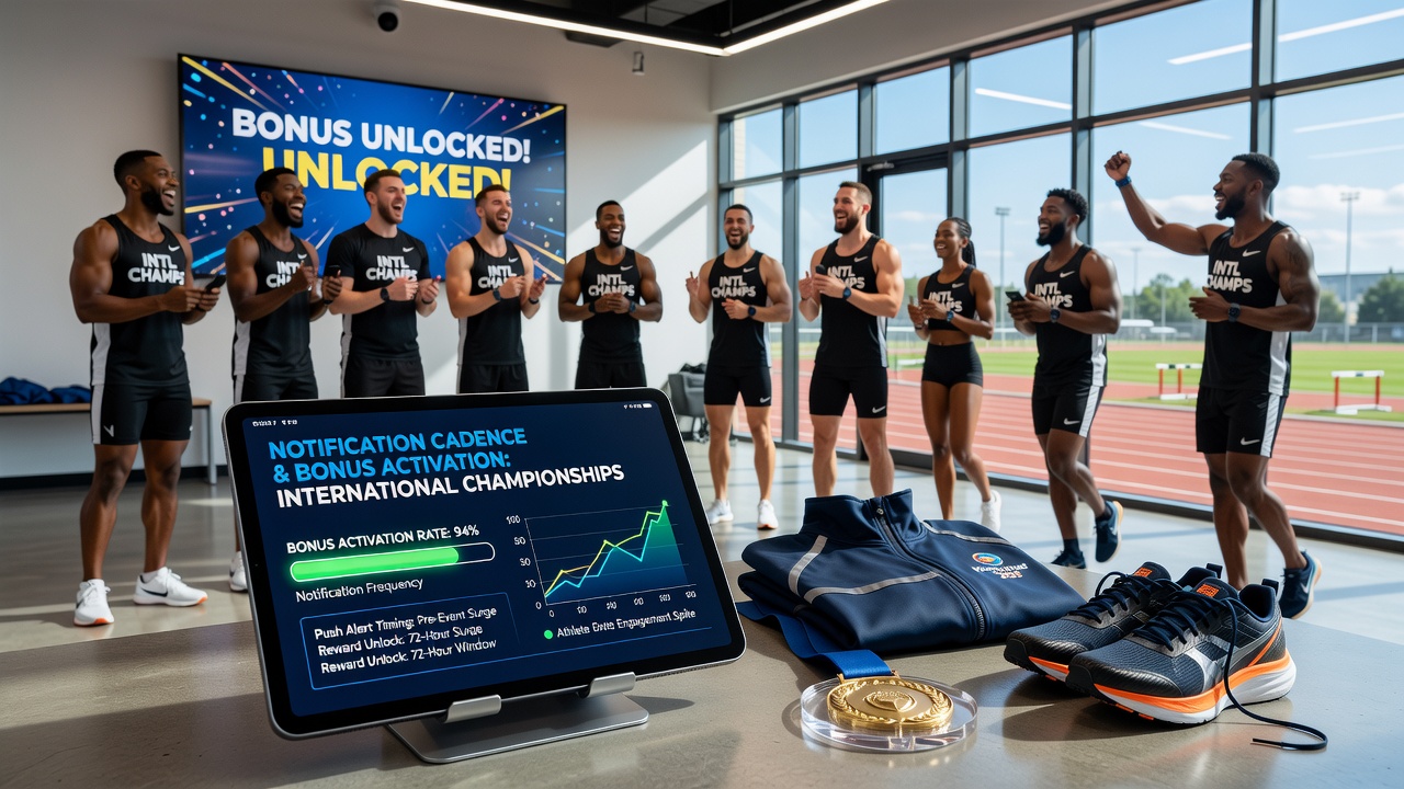 Mobile notification settings interface used by athletics bettors during international meets