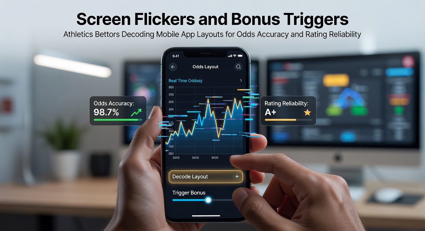Athletics bettors examining mobile app interfaces for odds display and layout navigation during track events